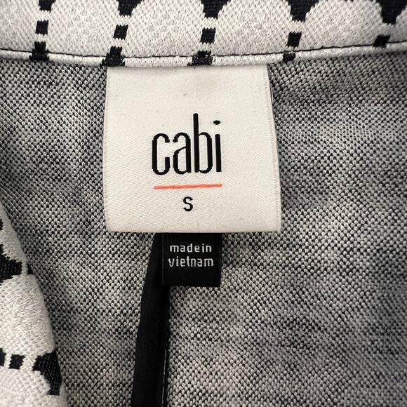 CAbi Women's Black & White/Off 60's Retro Lattice Teatime Jacket/Blazer - SIZE S - Picture 4 of 10